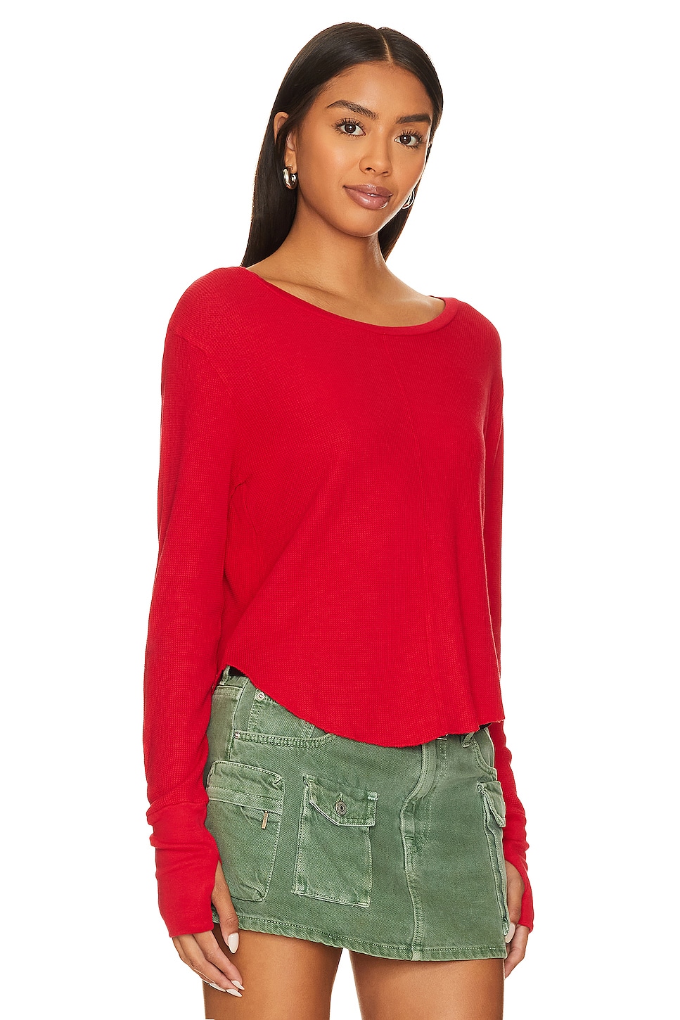 Cropped Long Sleeve Top