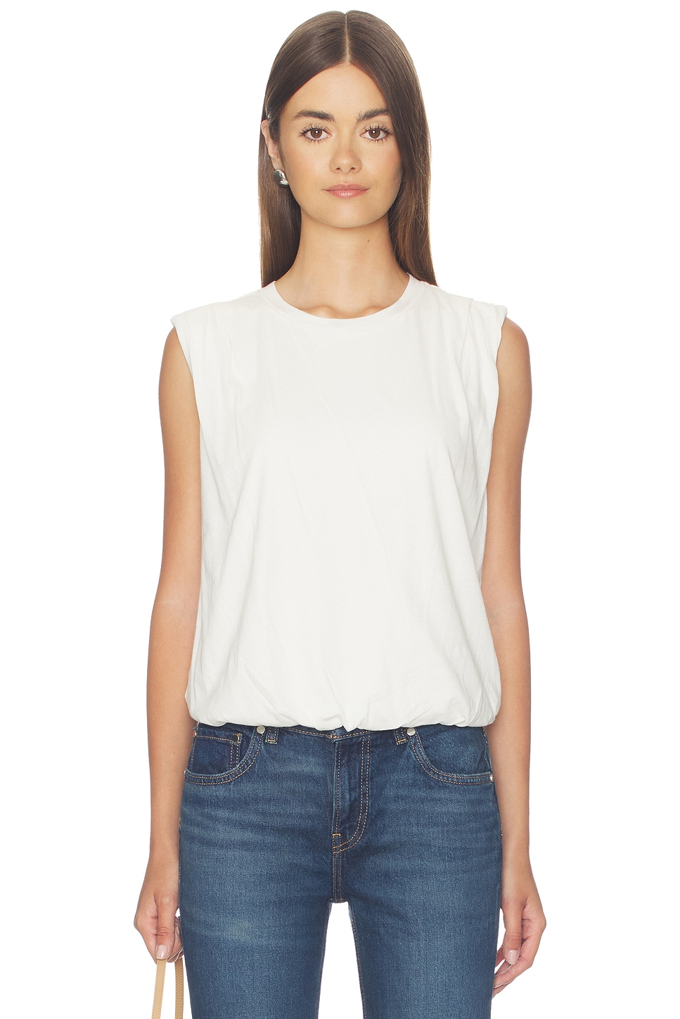 Sleeveless Bubble Hem Tee - thumbnail 2