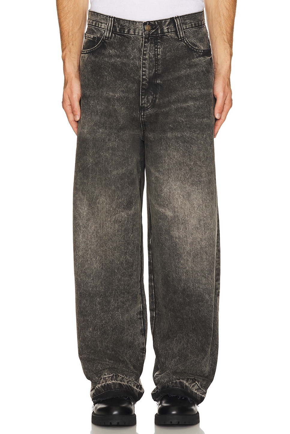 Printed 5 Pocket Jeans - Thumbnail 4