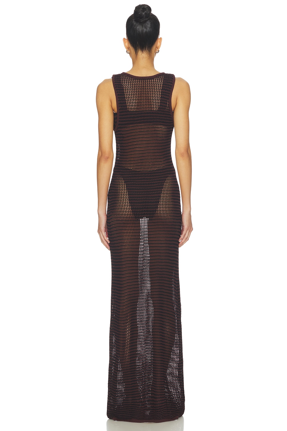 Bond Eye Asher Maxi Dress in Carob & Black Stripe Knit | REVOLVE