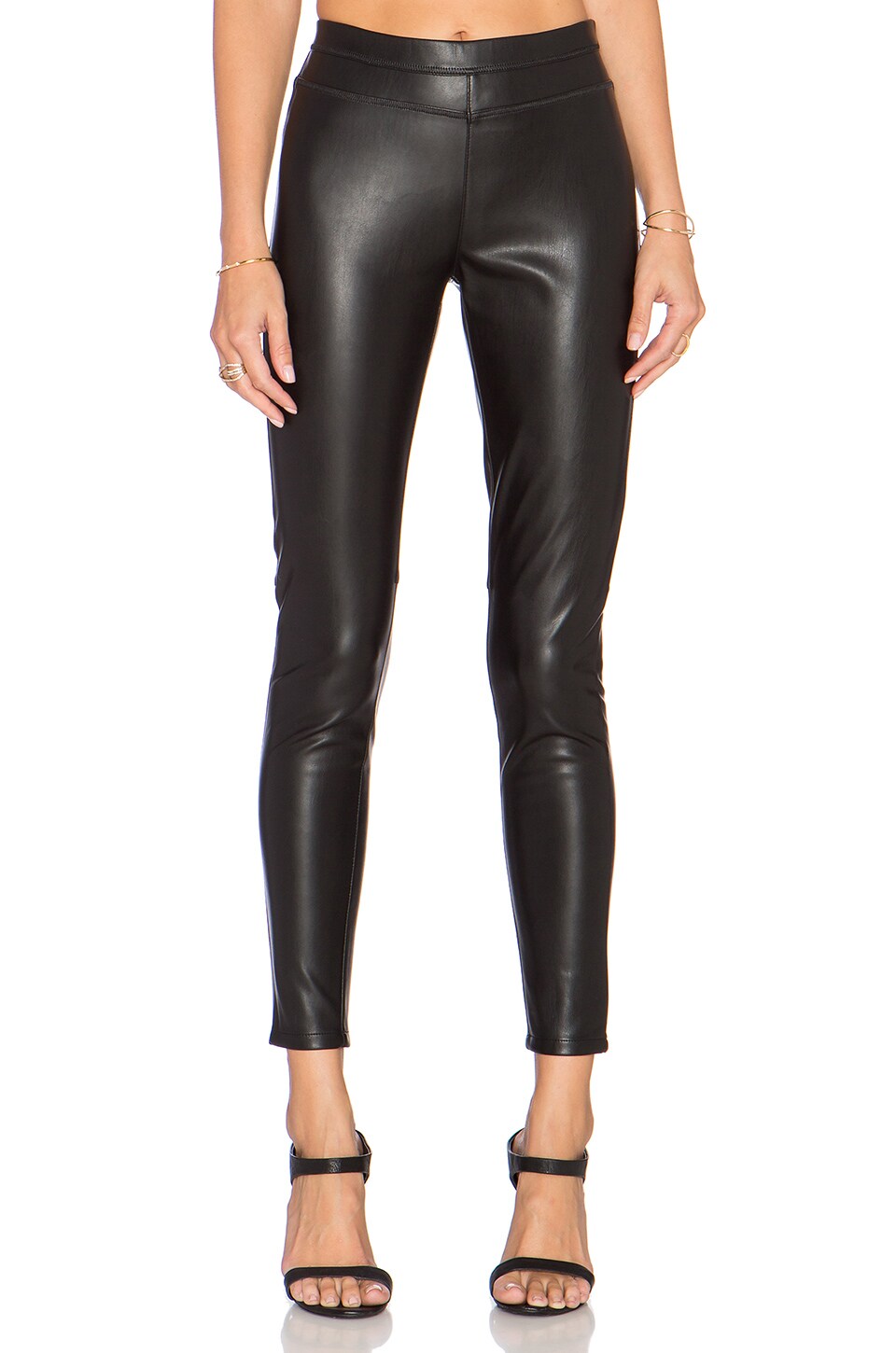 faux leather pull on pants
