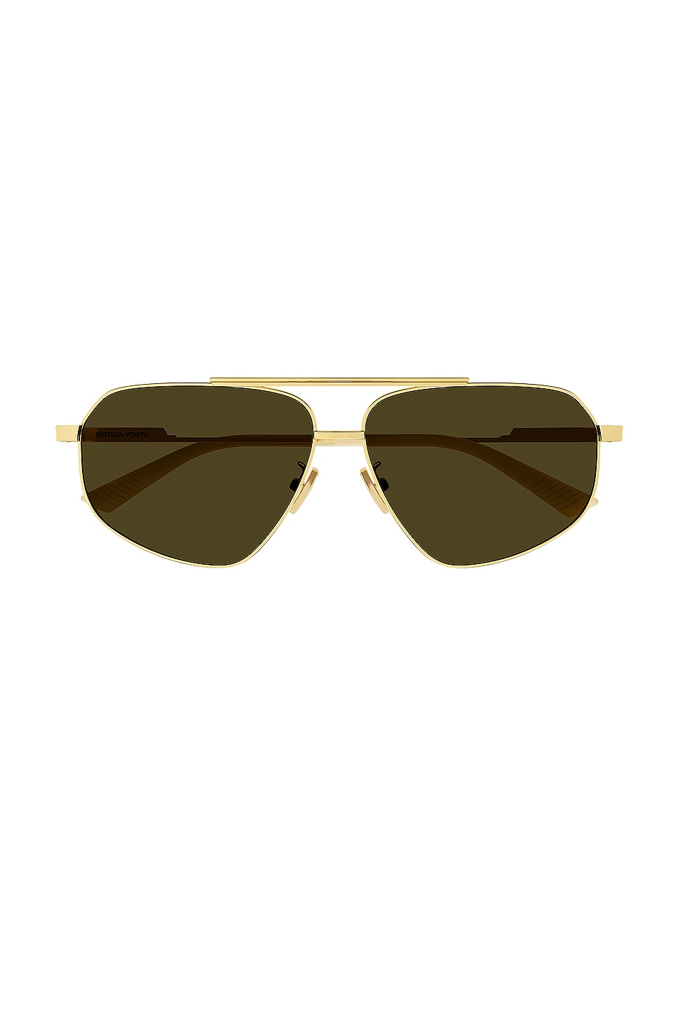 Gold Aviator metal sunglasses, Bottega Veneta