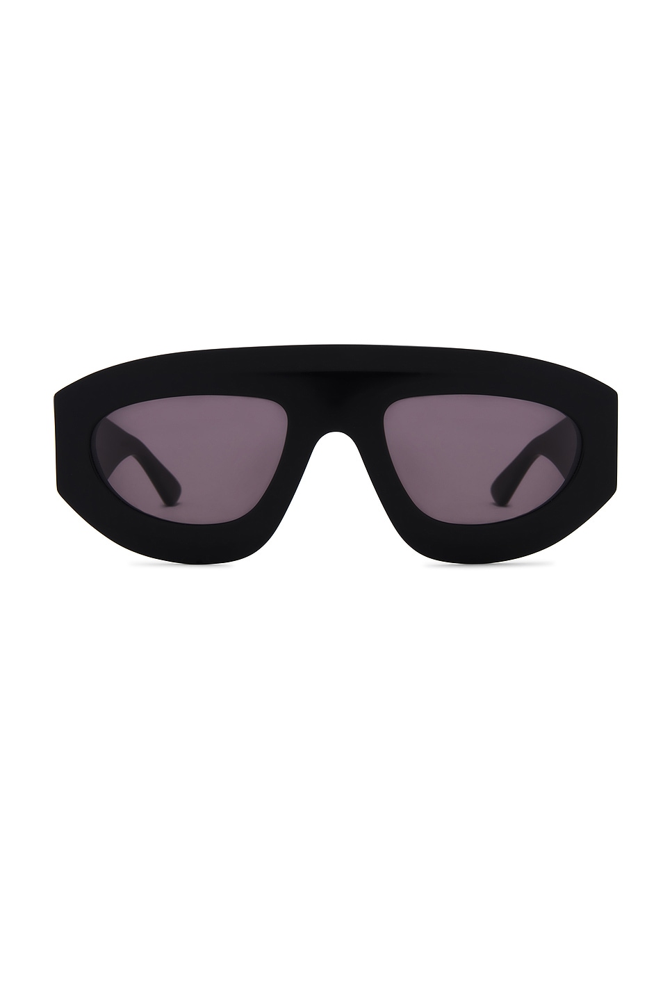 Bottega Veneta アイマスク ブラック Bottega Veneta Pilot Mask Sunglasses in Black & Grey | REVOLVE