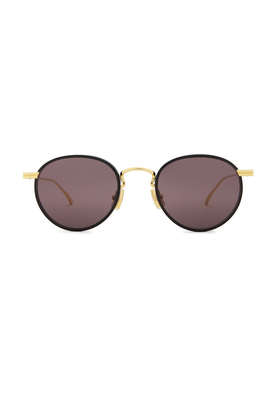【関税&送料込み】Bottega Veneta Bv1354O Linea Ribbon Eyeg Bottega Veneta Light Ribbon Sunglasses in Gold & Grey | REVOLVE