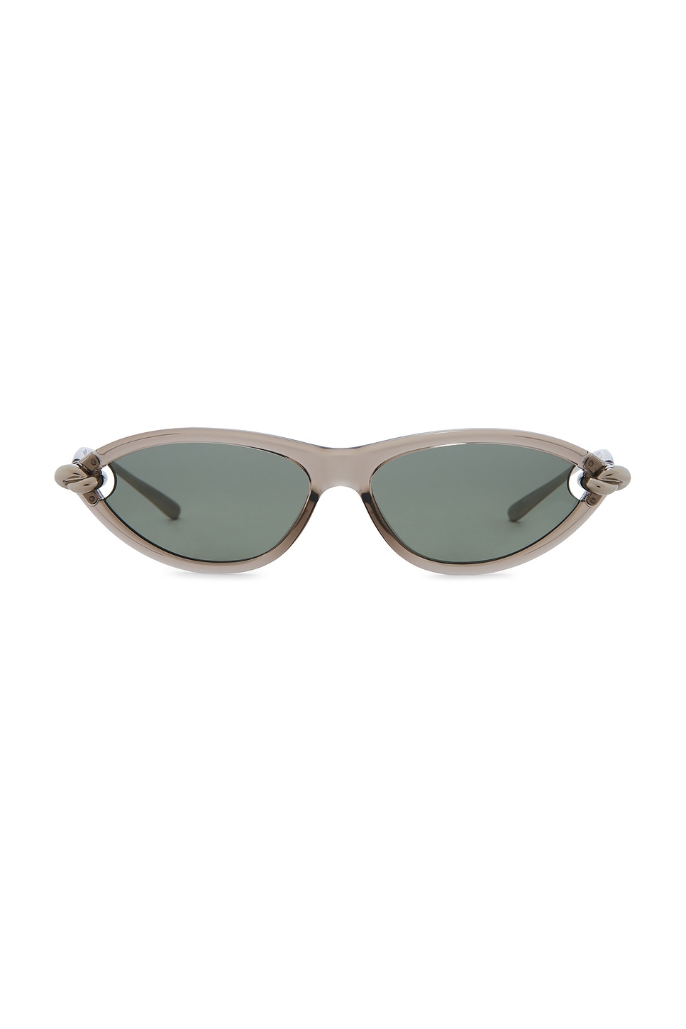 Bottega Veneta サングラス - Beige, Silver, & Green | REVOLVE
