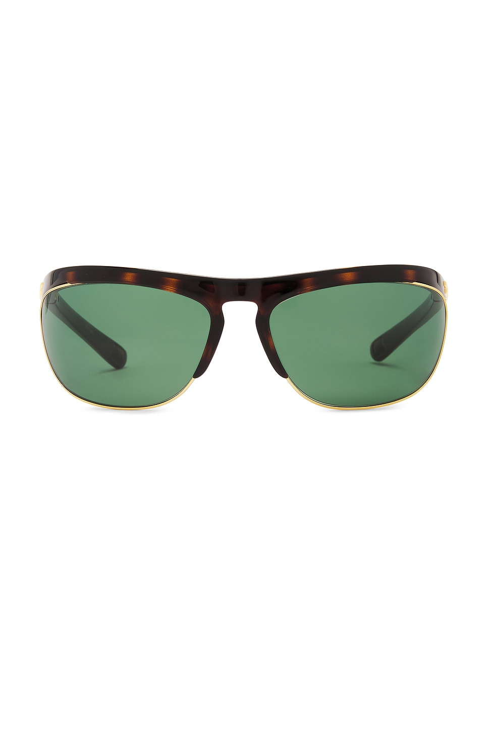 Bottega Veneta BV1348S Sunglasses in Havana & Green | REVOLVE display picture 3