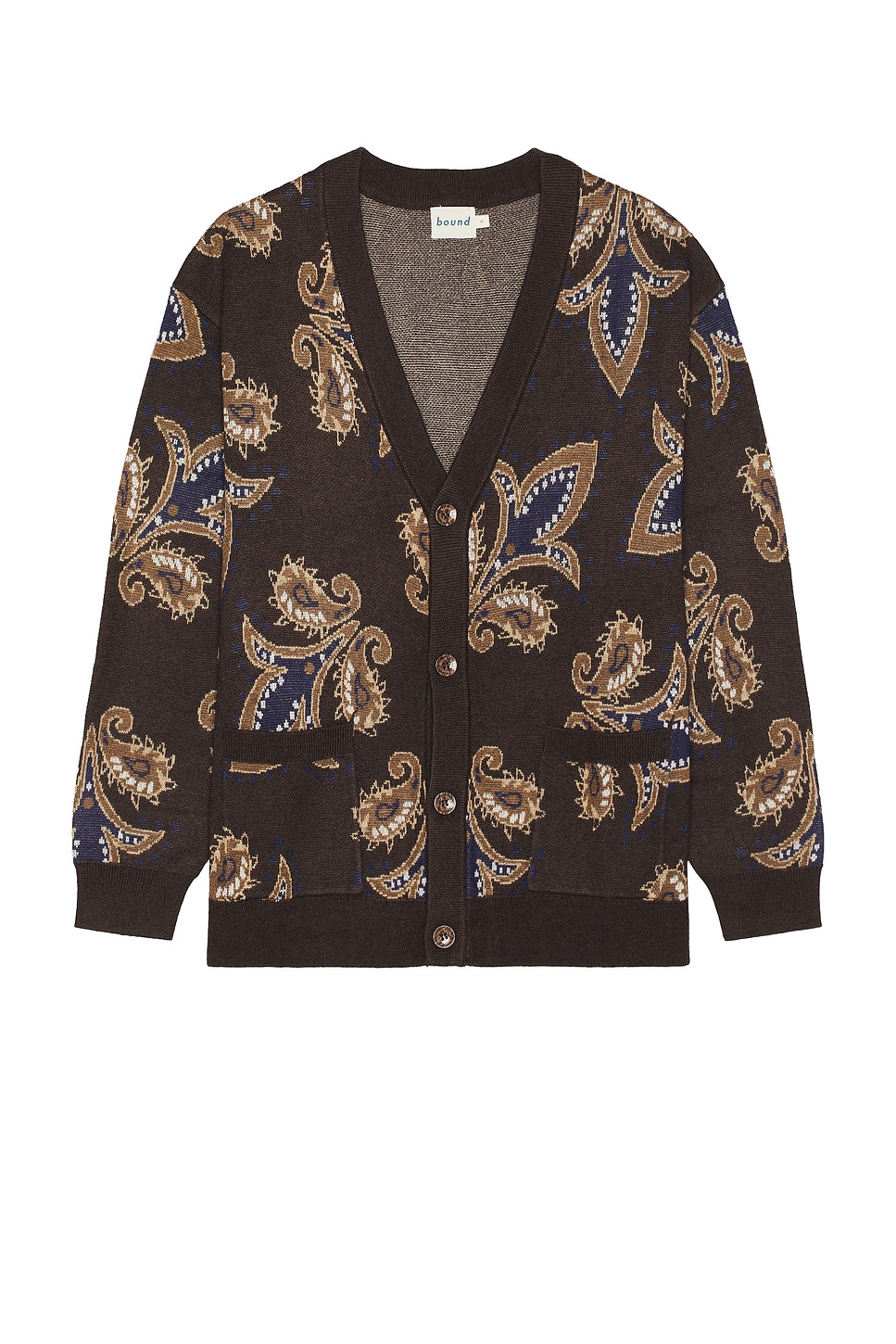 Paisley Wool Grandad Cardigan