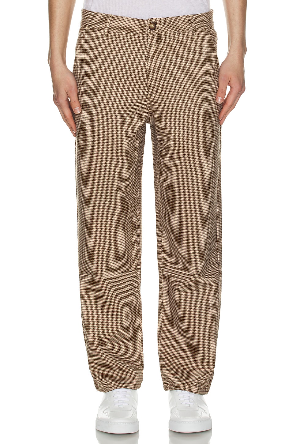 Dogtooth Woven Cropped Trouser - Thumbnail 4