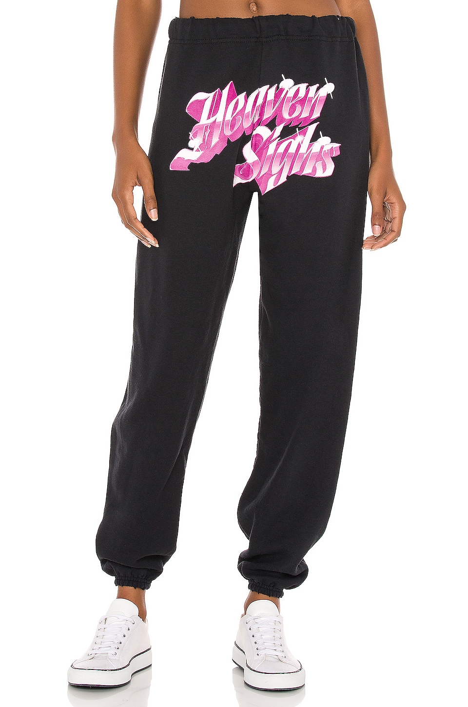 black and pink sweatpants