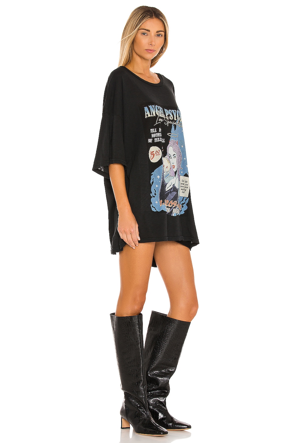 Boys Lie Angel Psychic Tee in Black