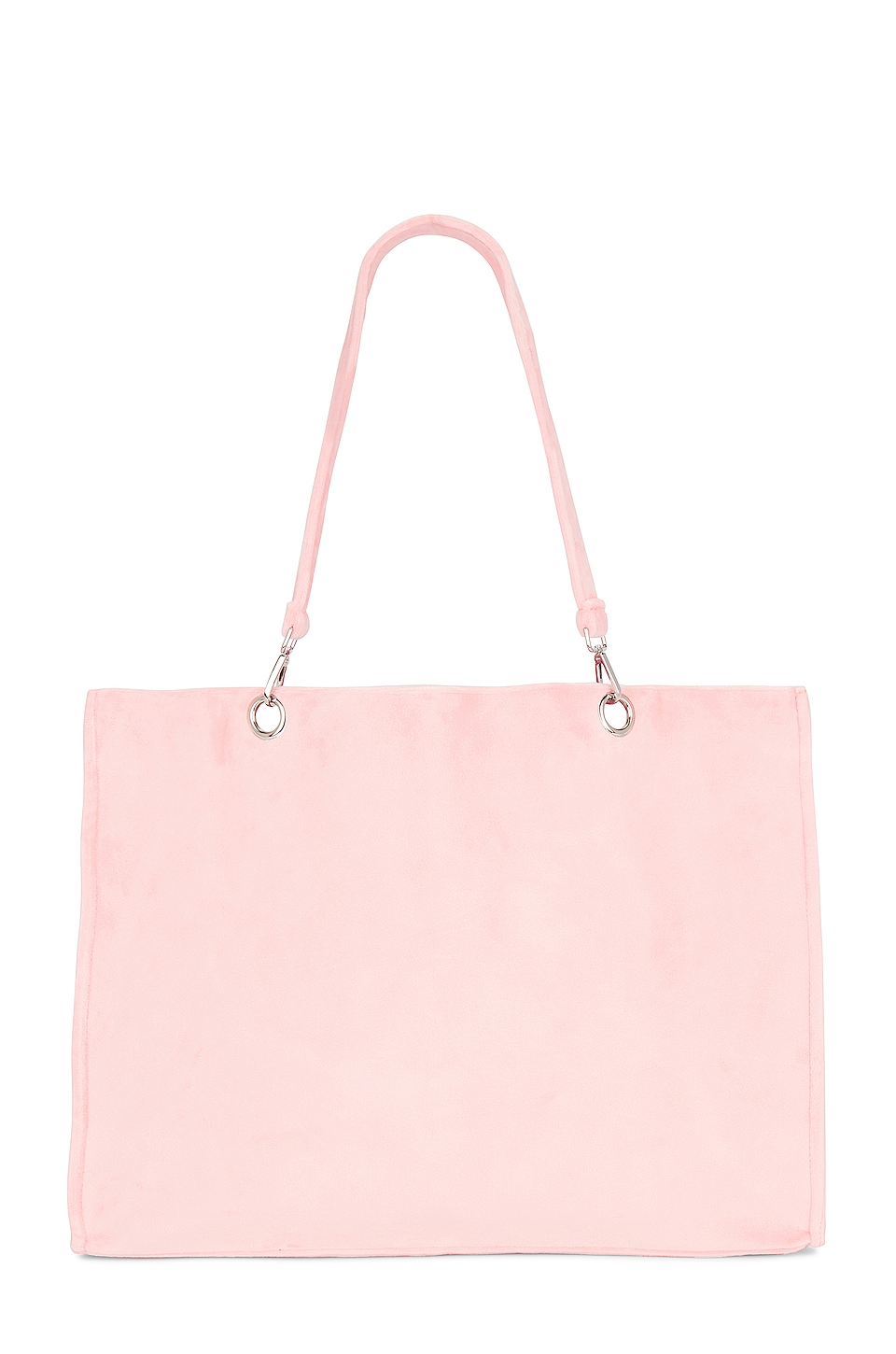 Boys Lie Velour Tote Bag in Baby Pink