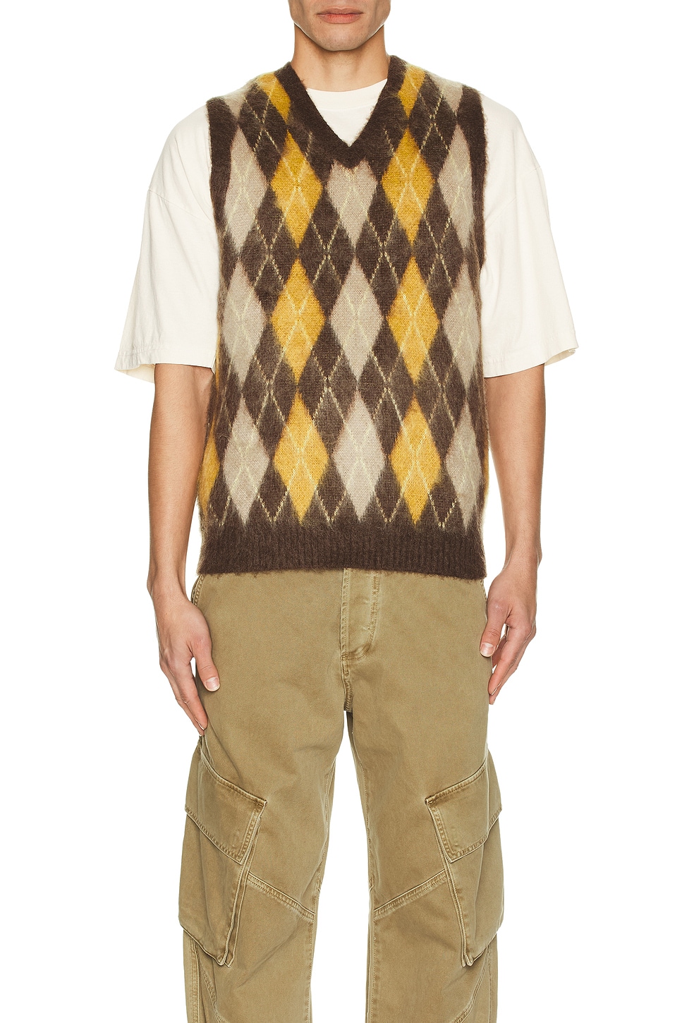 Argyle Vest Mohair - Thumbnail 3