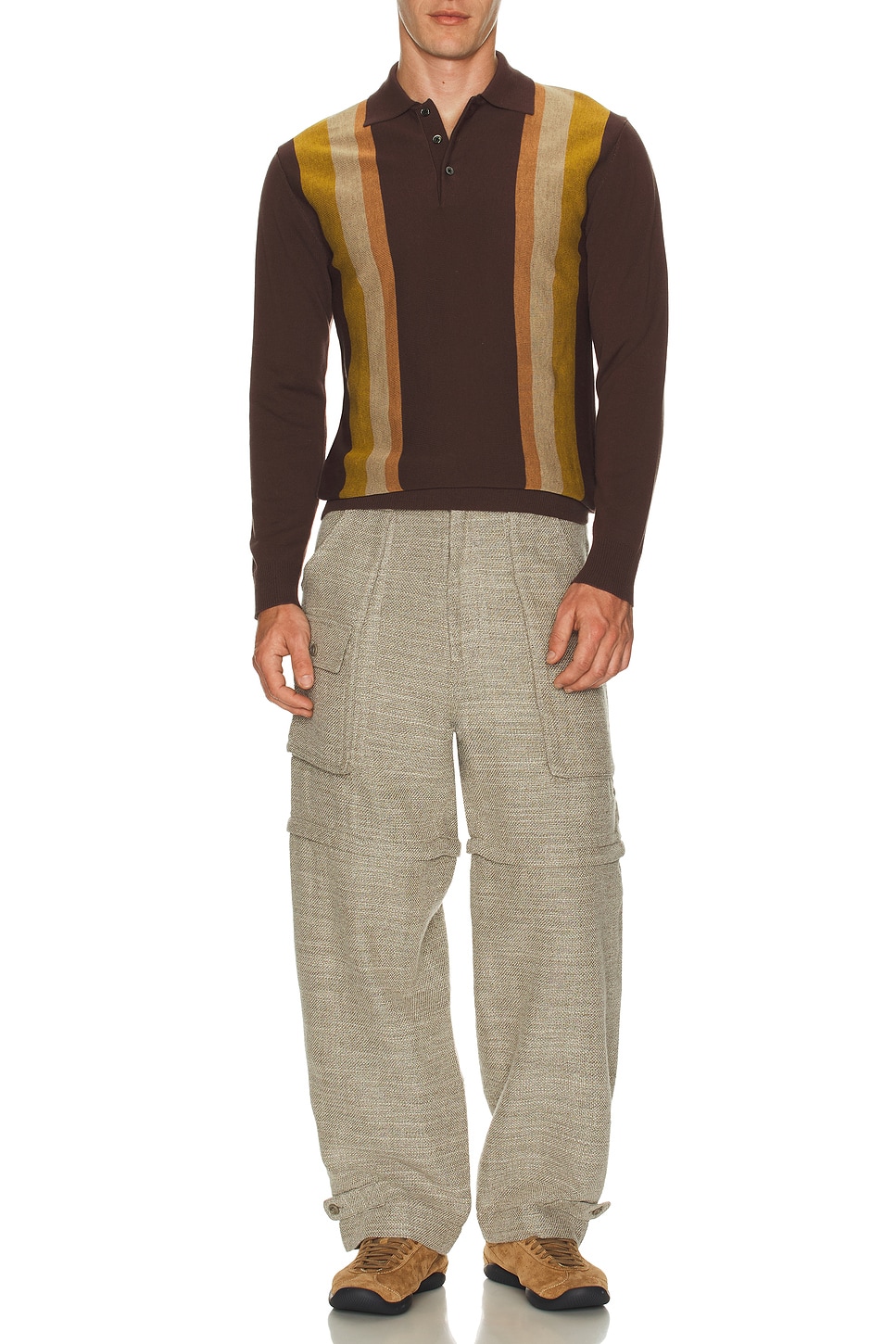 Knit Polo Stripe Argyle - Thumbnail 4