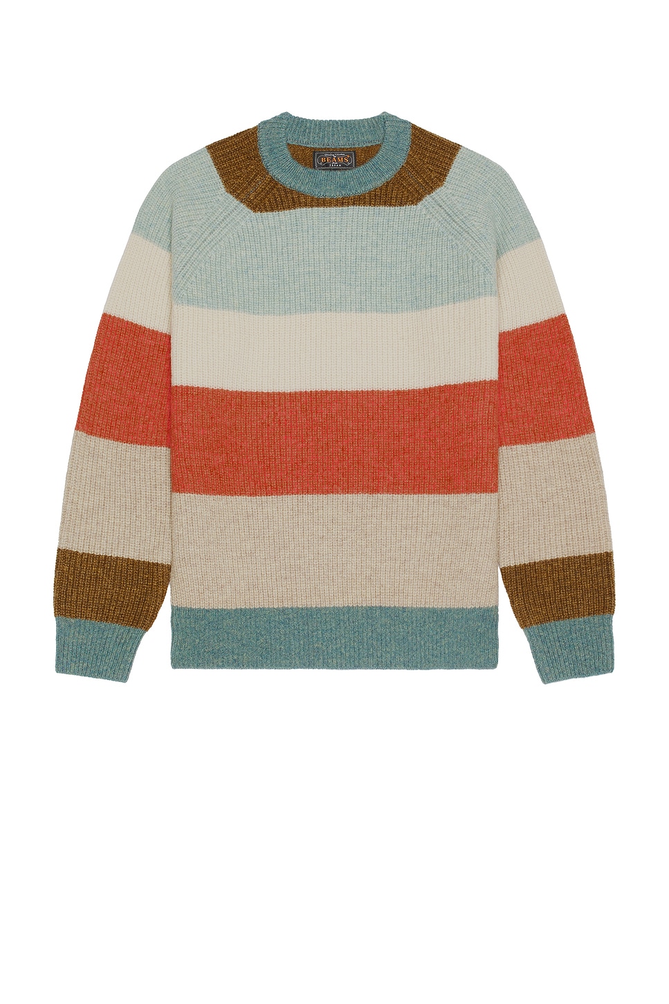 Beams Plus Crew Multi Stripe 5g Sweater in Multi | REVOLVE