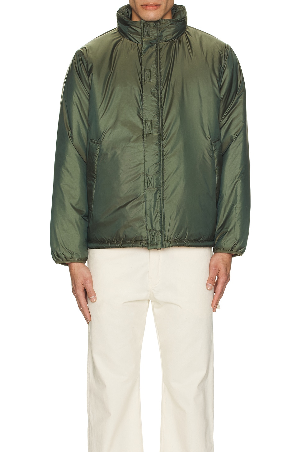 Beams Plus Mil Puff Blouson Ripstop in Olive | REVOLVE