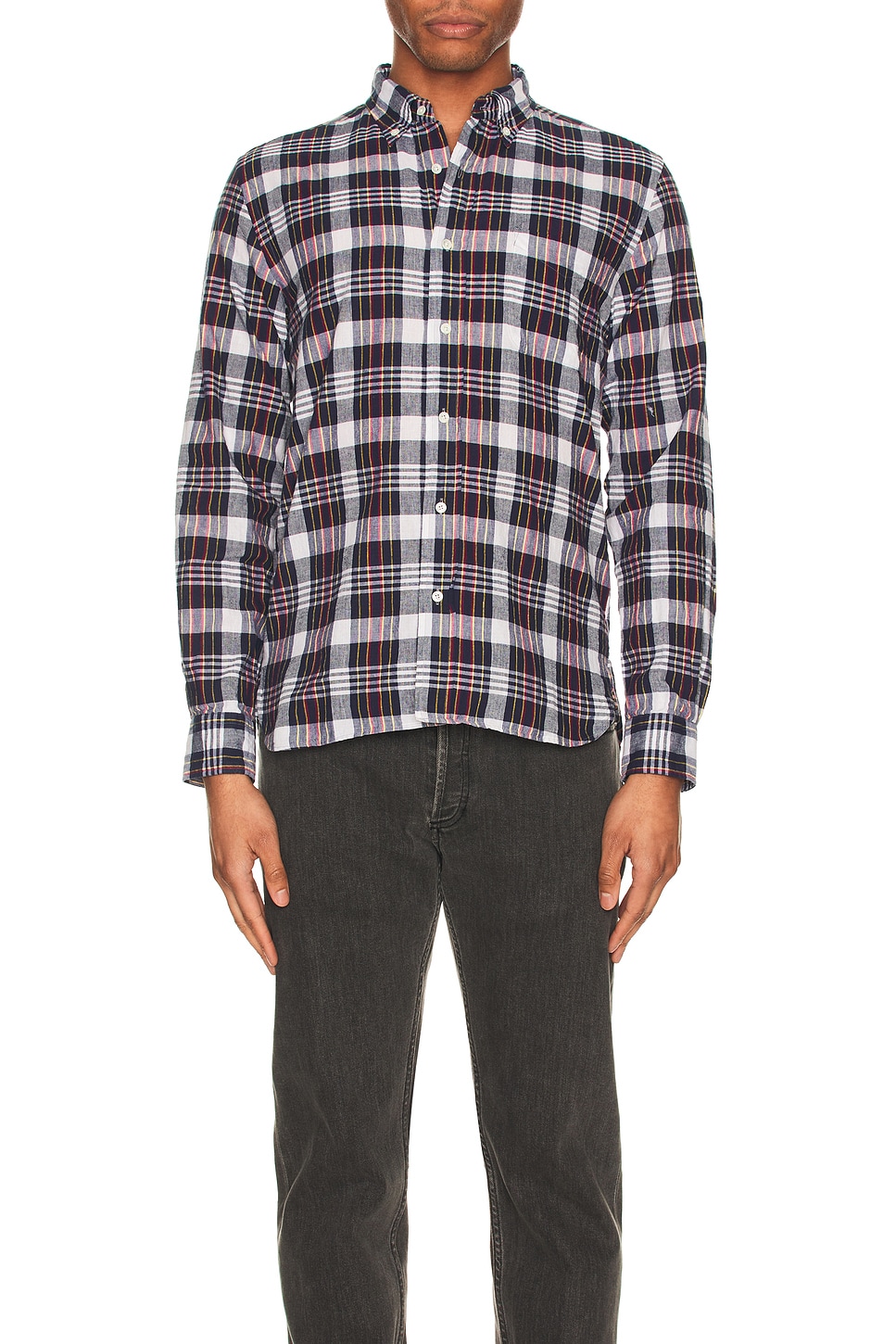 Beams Plus Indian Madras Shirt in Navy | REVOLVE Beams Plus Indian Madras Shirt in Navy | REVOLVE