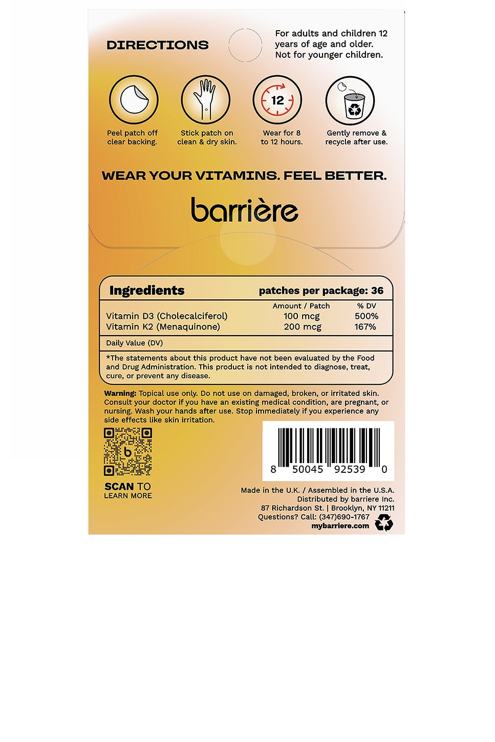 Hello Sunshine Vitamin D3 Patch 36 Pack - thumbnail 3