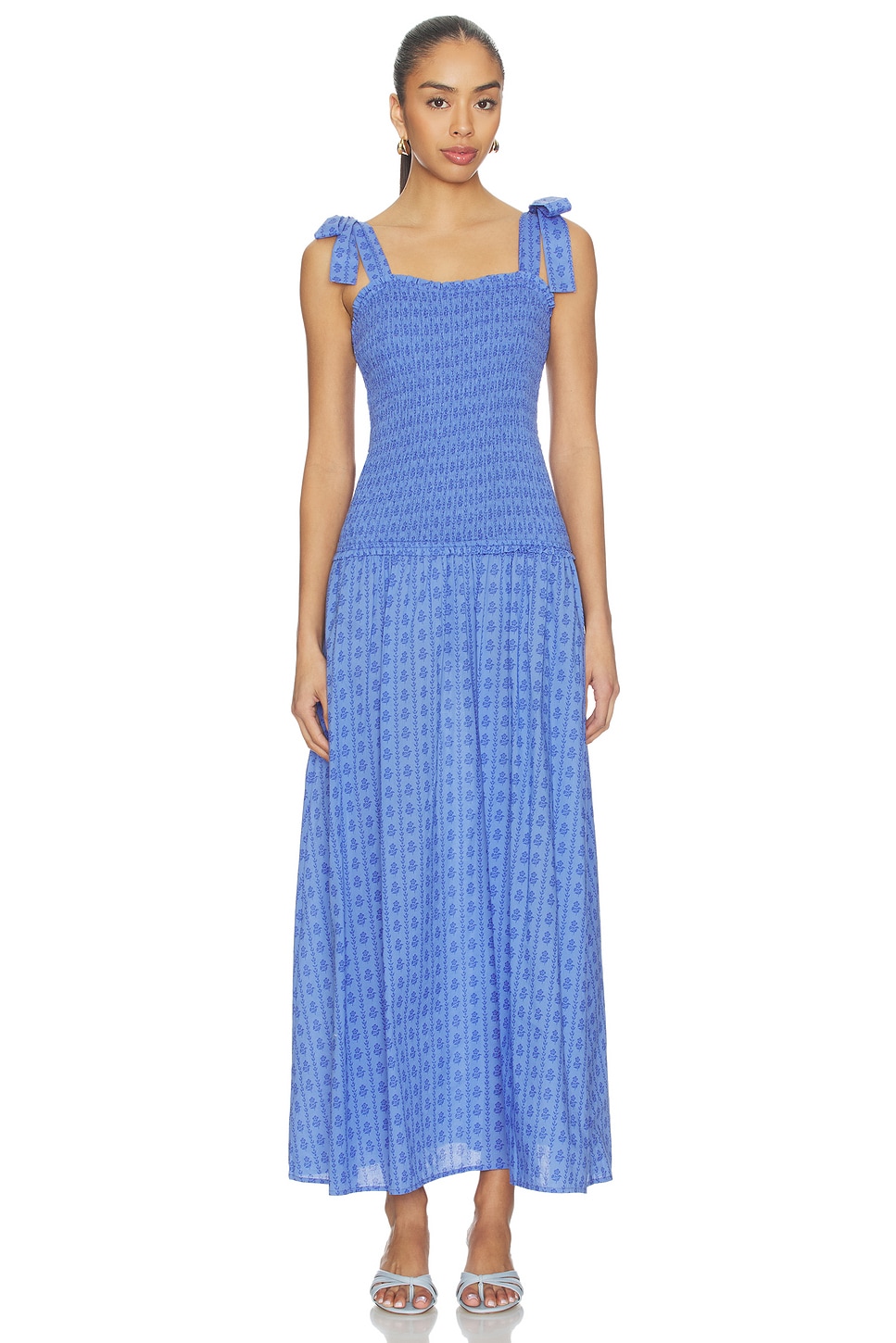 ariela ruffle maxi dress House Of CB Ariela Ruffle Maxi Dress Blue