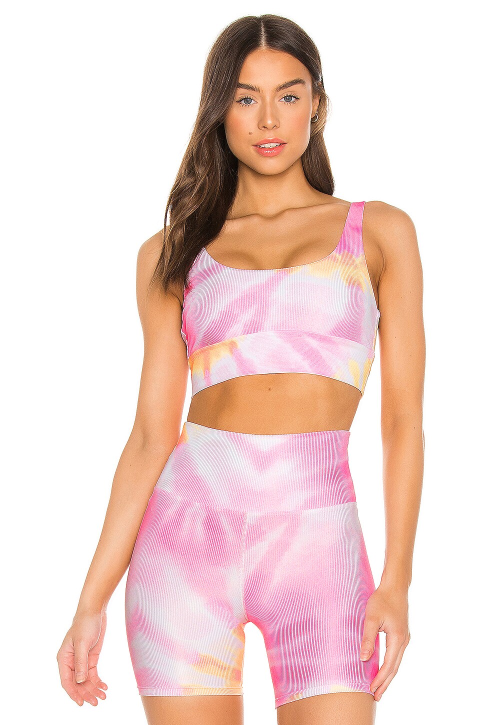 BEACH RIOT Leah Sports Bra in Pink 