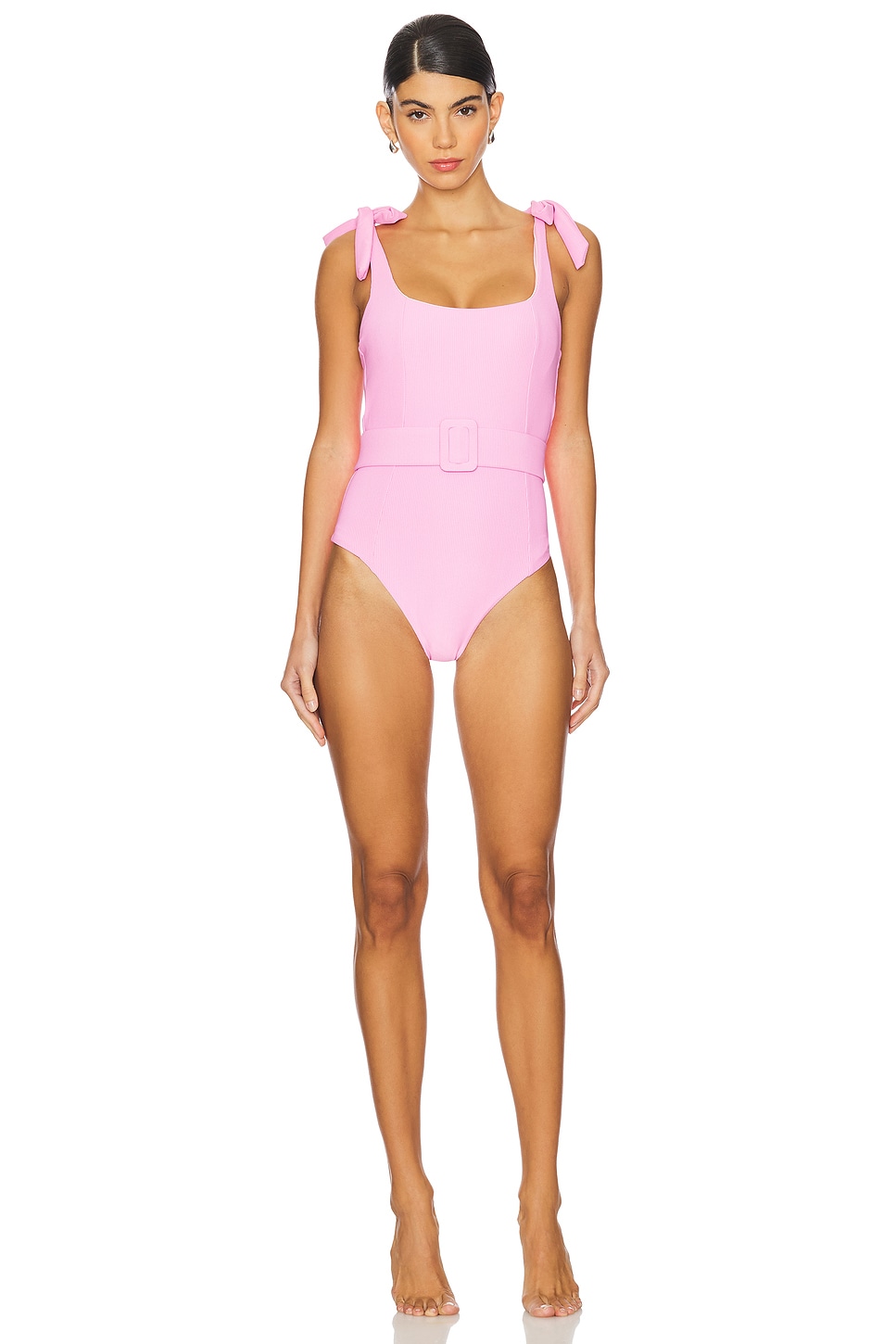 BEACH RIOT Sydney Belted One Piece in Prism Pink | REVOLVE