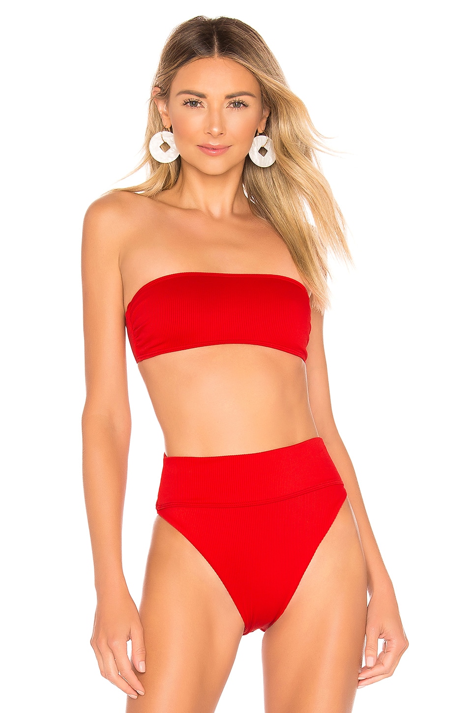 BEACH RIOT Kelsey Bikini Top Red