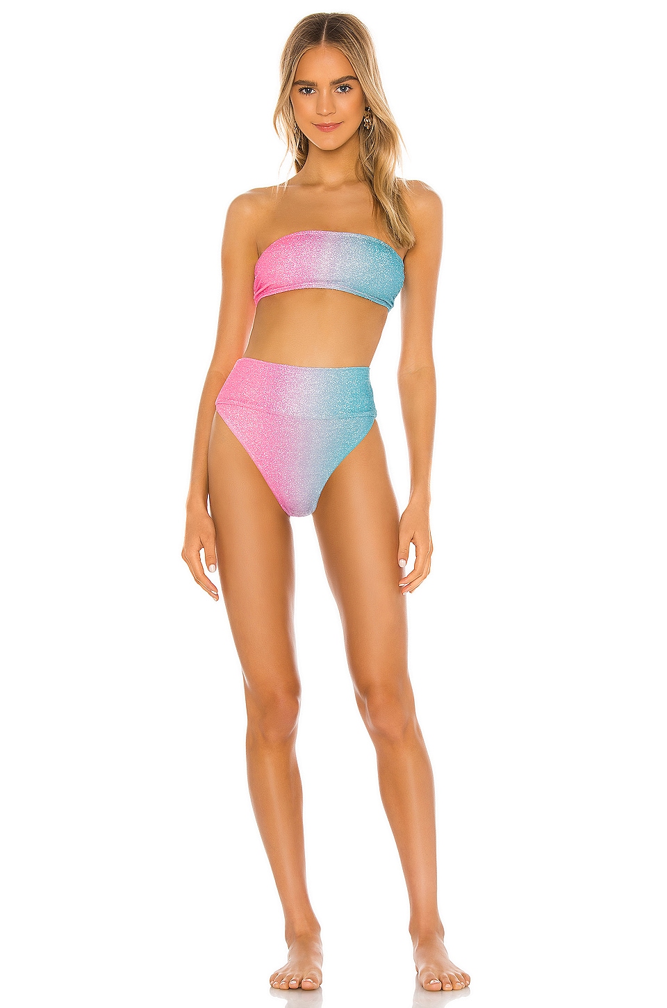 Beach Riot Highway Bikini Bottom In Blue And Pink Ombre Revolve