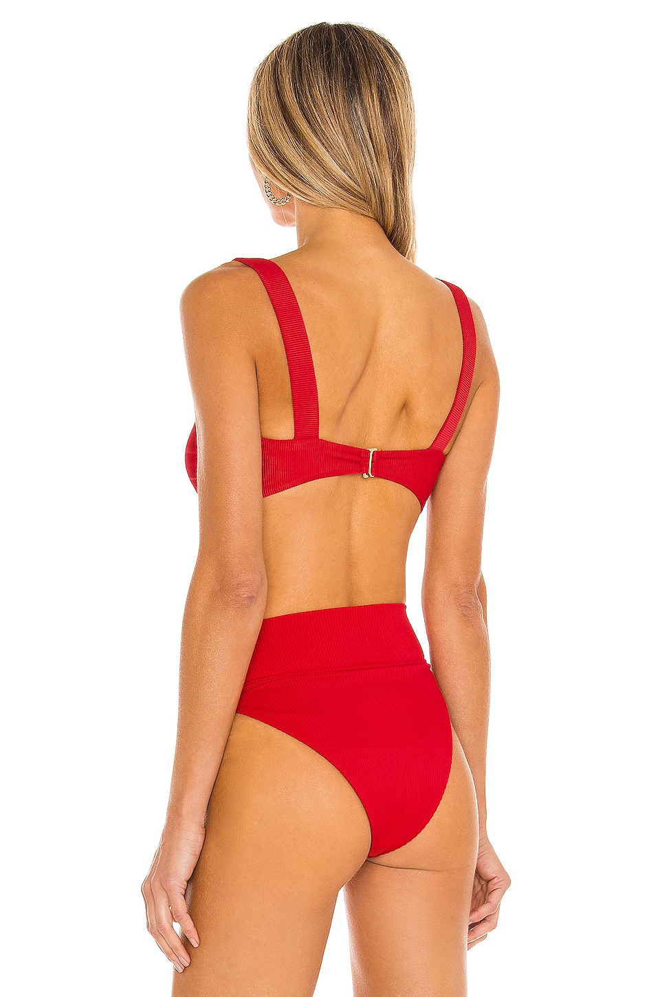 Shop Beach Riot Sophia Bikini Top In Red