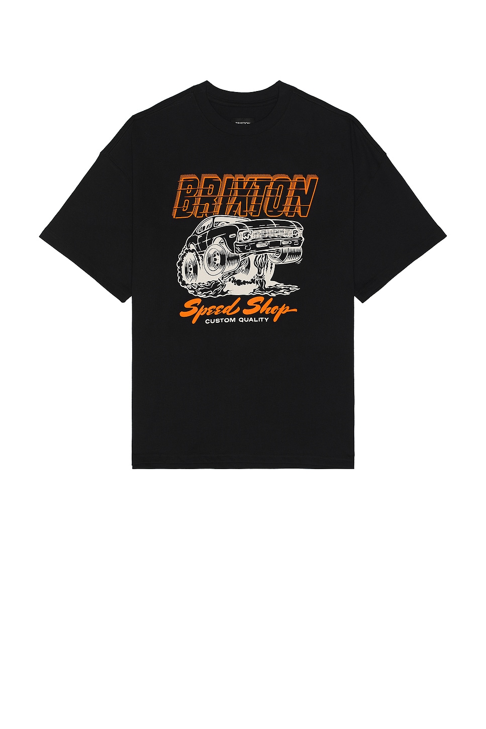 Brixton Smokey Heavyweight Relaxed Tee in Black Classic Wash