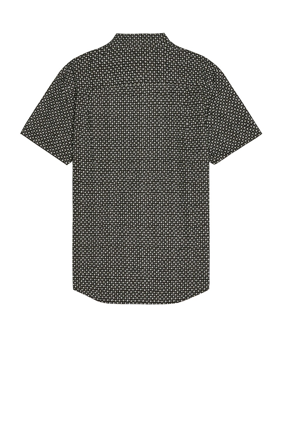 Brixton Charter Print Short Sleeve Woven Button Down in Black & White