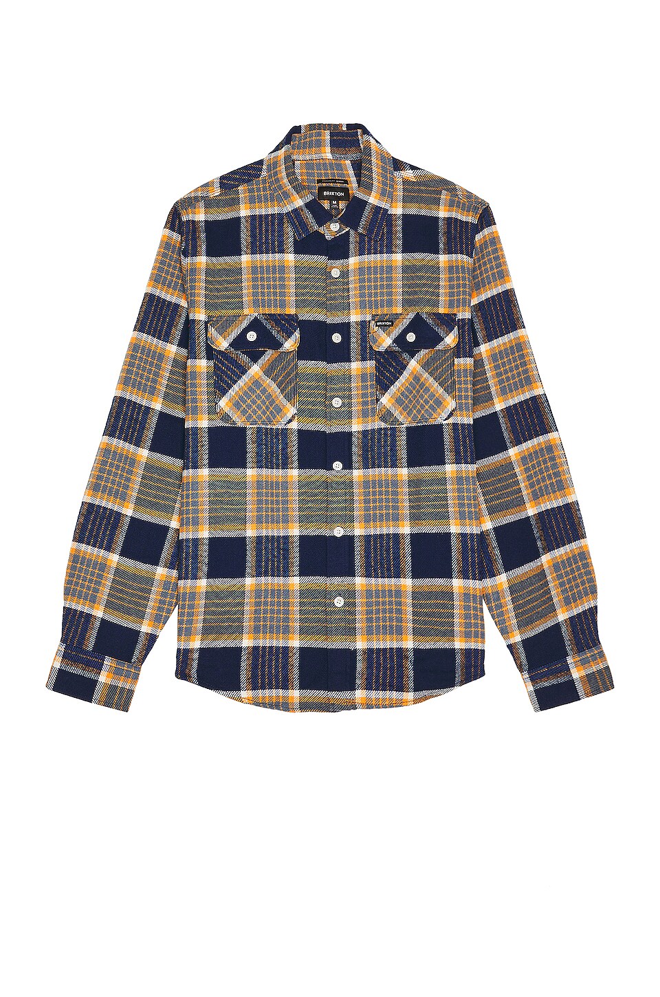 Bowery Long Sleeve Flannel in Monlit Ocean Briht Gold & Off White Revolve Uomo Abbigliamento Top e t-shirt Top also in M, S Blue . Size L 