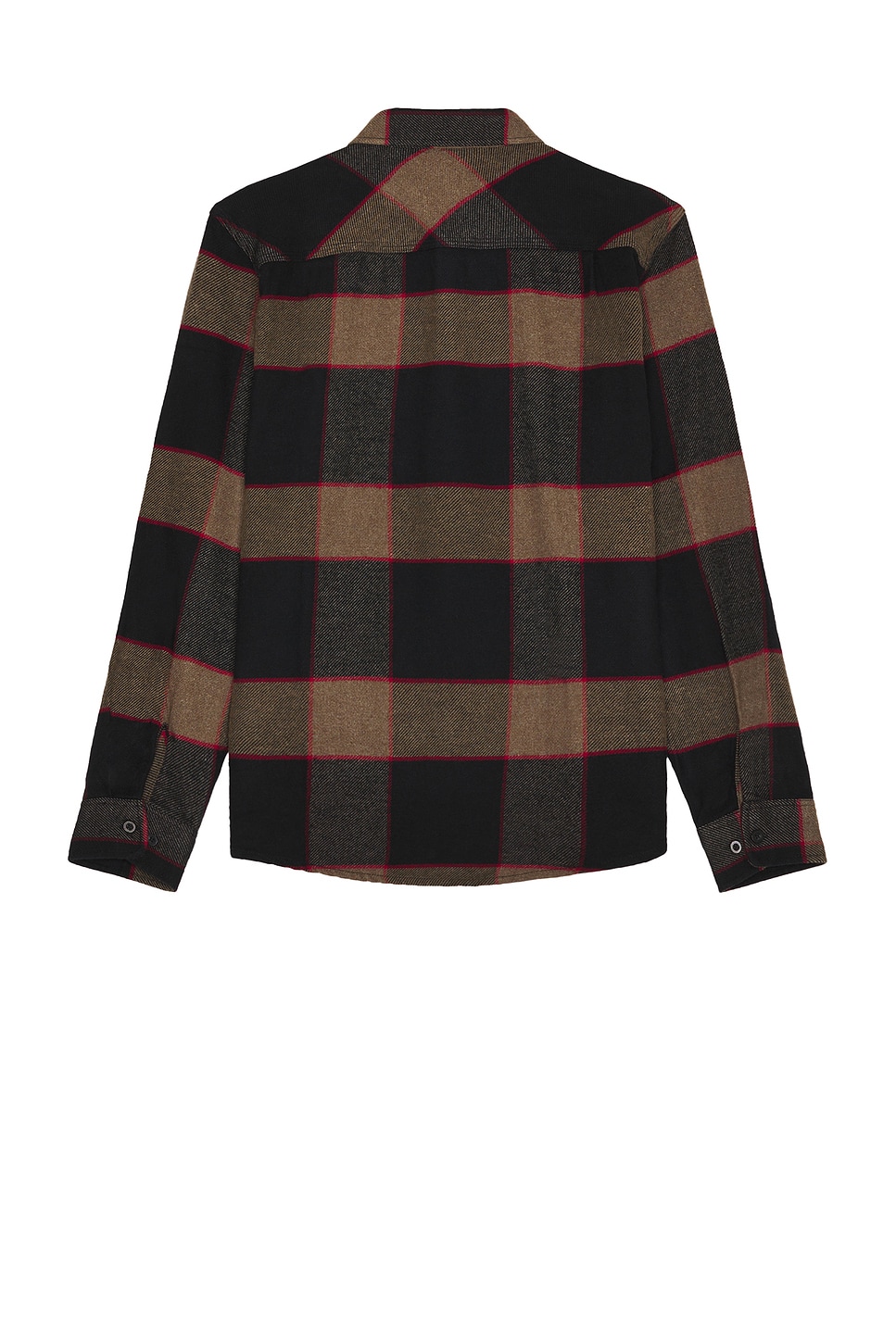 Brixton Bowery Long Sleeve Flannel in Heather Grey & Charcoal