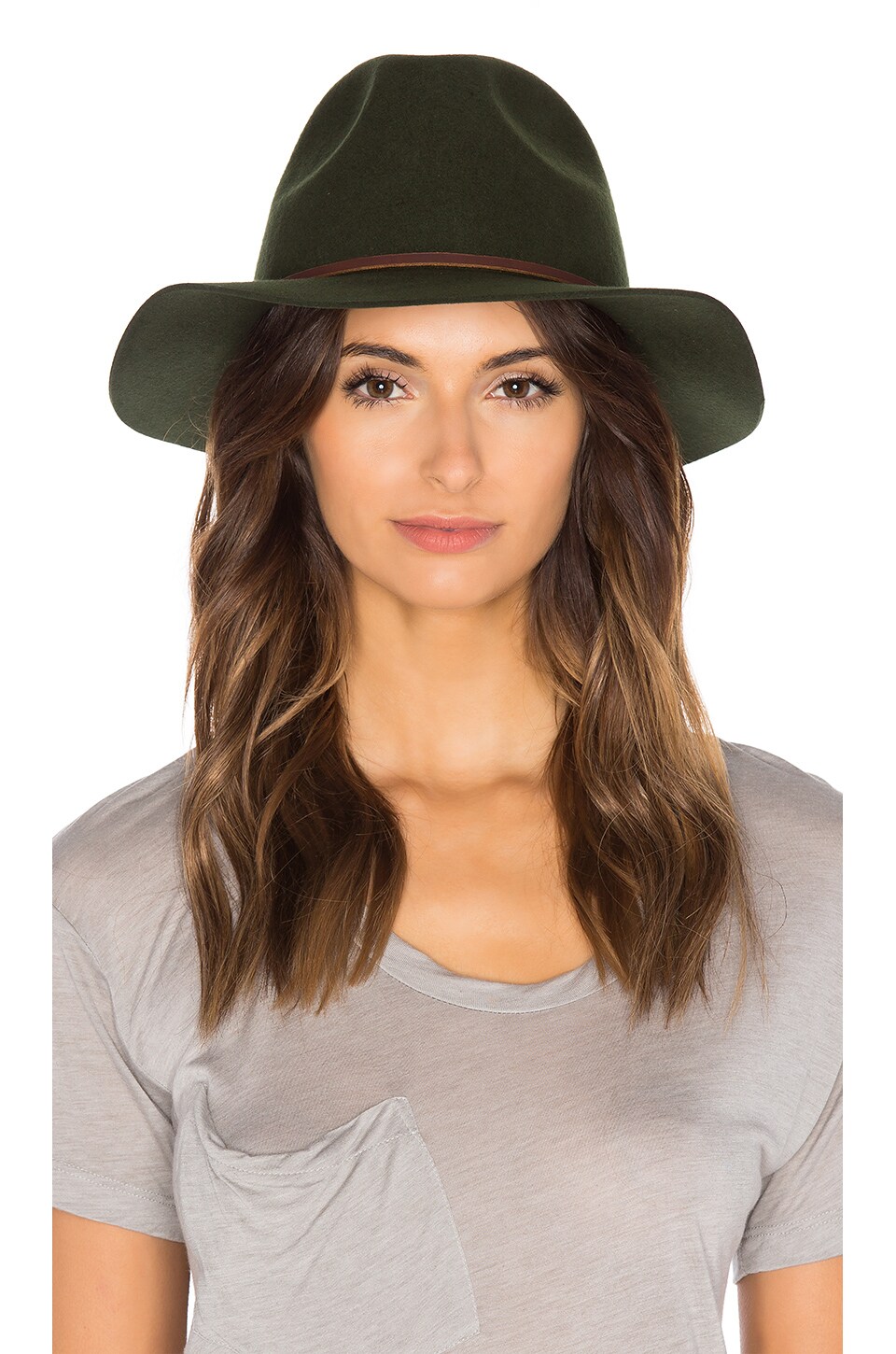 Brixton Wesley Fedora in Moss | REVOLVE
