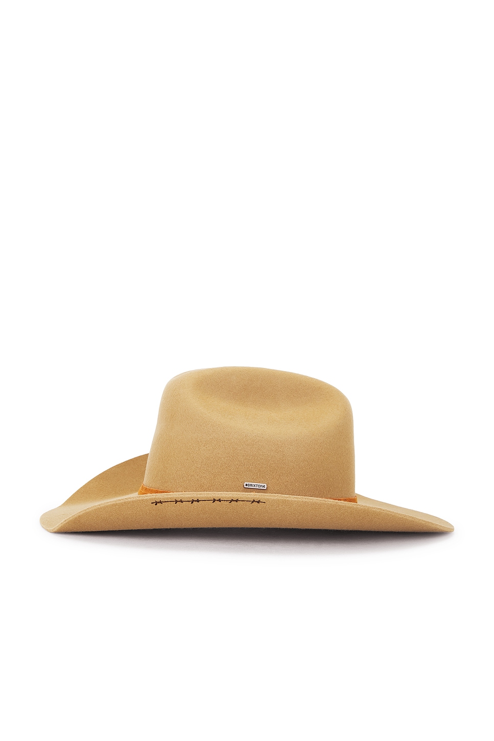 Brixton Laredo Branded Cowboy Hat in Antique Bronze | REVOLVE
