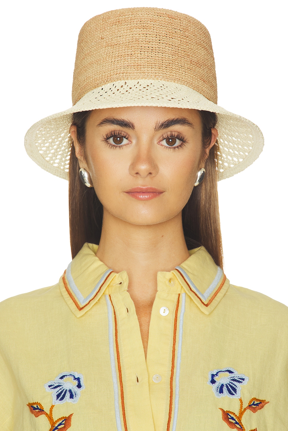Ellee Festival Straw Bucket Hat