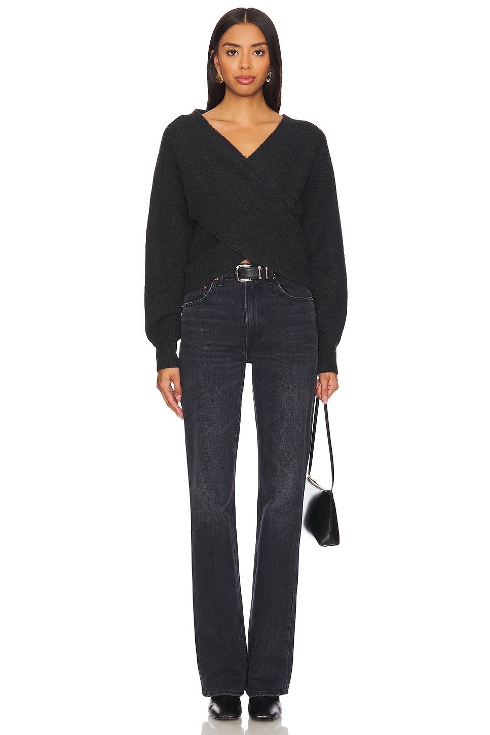 Hughes Wrap Front Sweater - Thumbnail 4