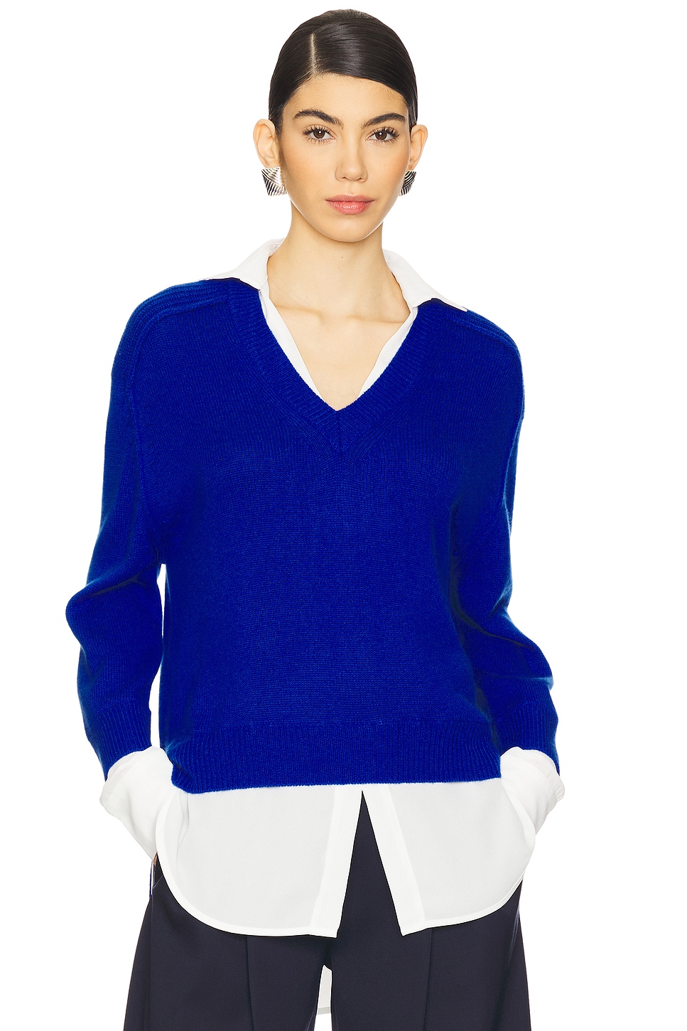 V-neck Layered Pullover