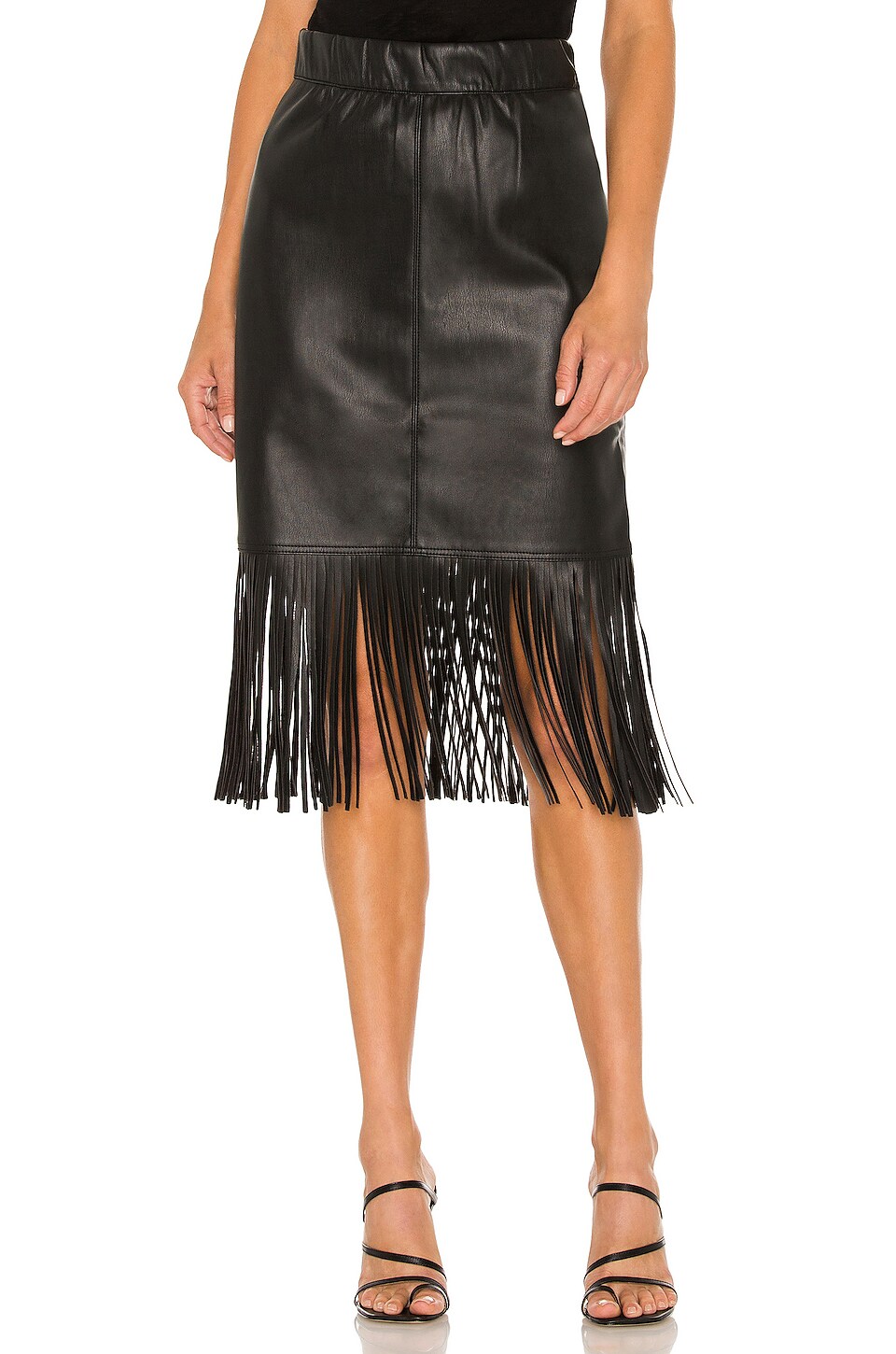 Brochu Walker Rosali Fringe Skirt in Black 
