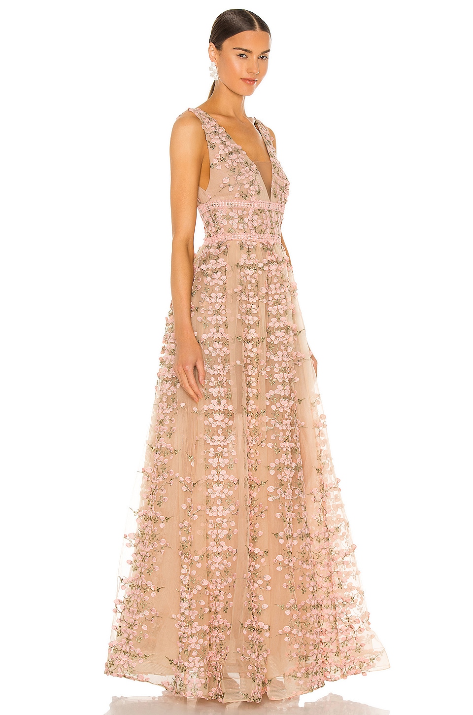 Bronx and Banco Megan Maxi Dress in Rose