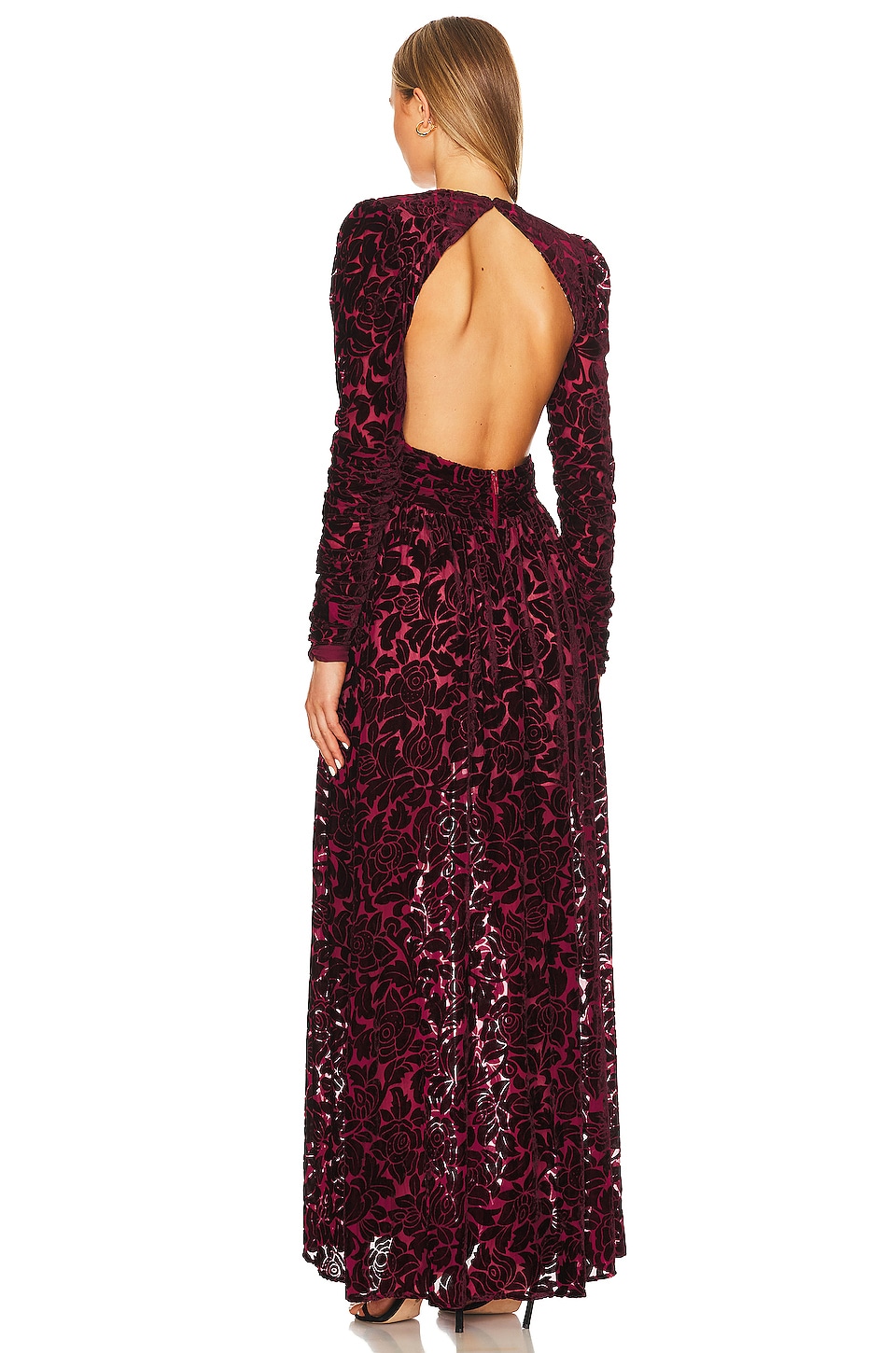 Velvet V-Neck Maxi Dress