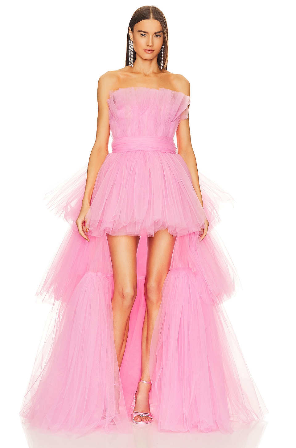 Baby Pink Tulle Strapless Sweetheart Formal Dress - Xdressy