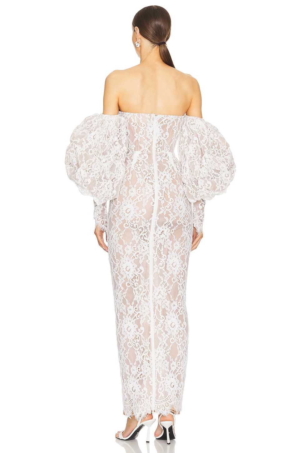 Bronx and Banco Colette Blanc Off The Shoulder Gown in White