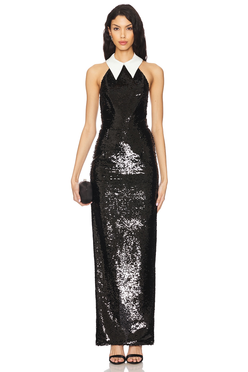 最先端 Sequin Wednesday Banco and Bronx Gown REVOLVE | Black in ワンピース