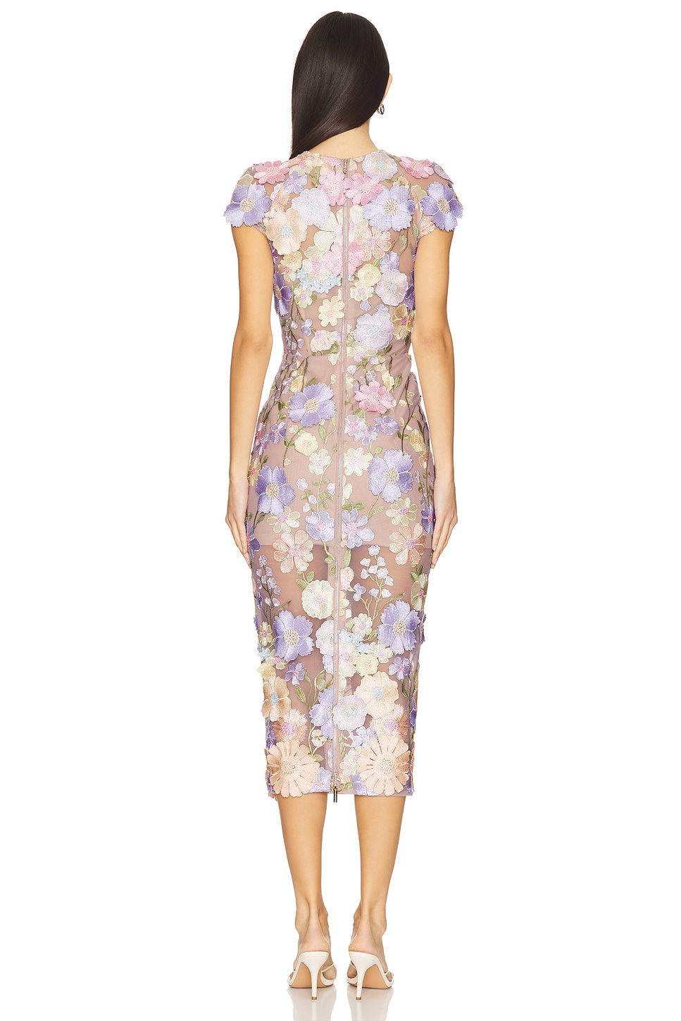 Bronx and Banco Jasmine Cap Sleeve Midi Dress thumbnail