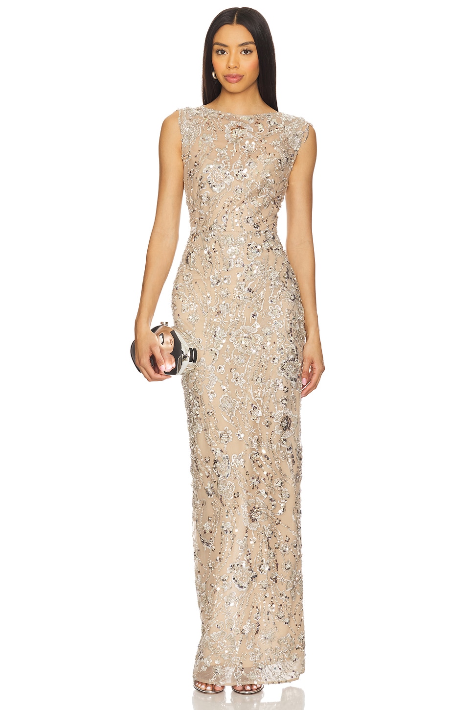 alissa violet silver dress crashed a wedding earned style credibility Andromeda Lady Length Dress Silver