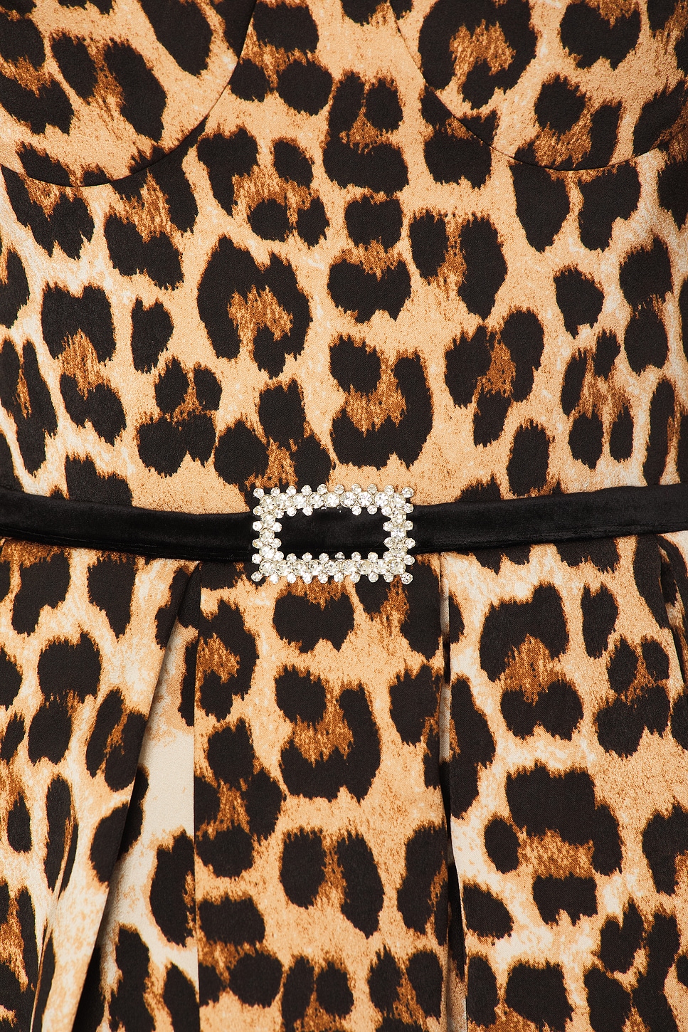 Bronx and Banco Inara Leopard Midi Dress in Black & Brown | REVOLVE