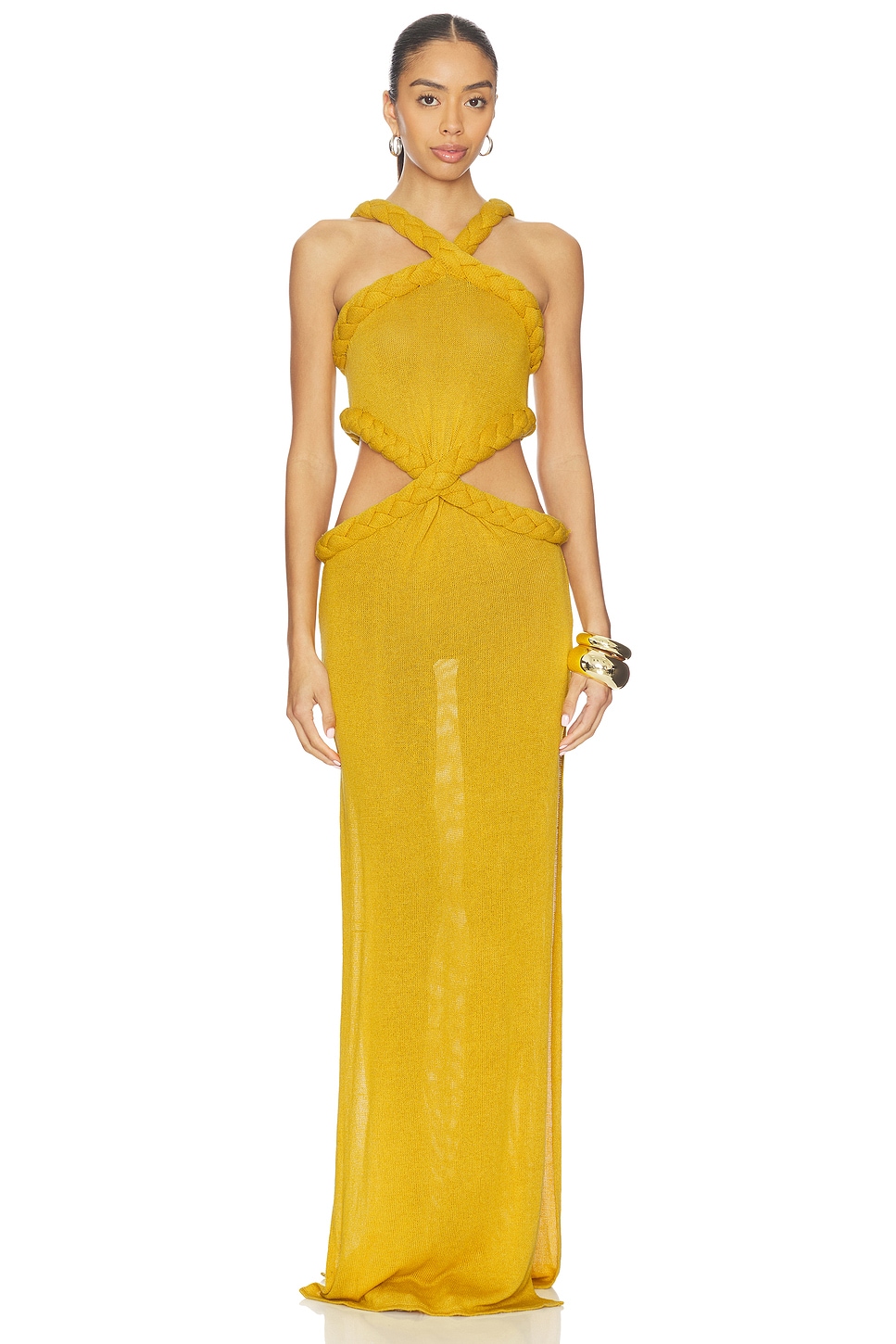 Knit Celeste Halterneck Dress - thumbnail 3