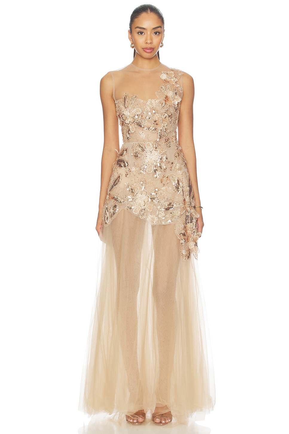 Layla Sequin Floral Maxi Dress - thumbnail 2