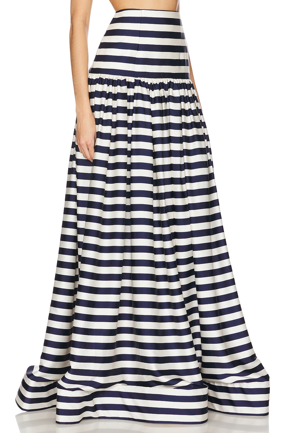 Bronx and Banco Quinn Striped Maxi Skirt in Navy & White