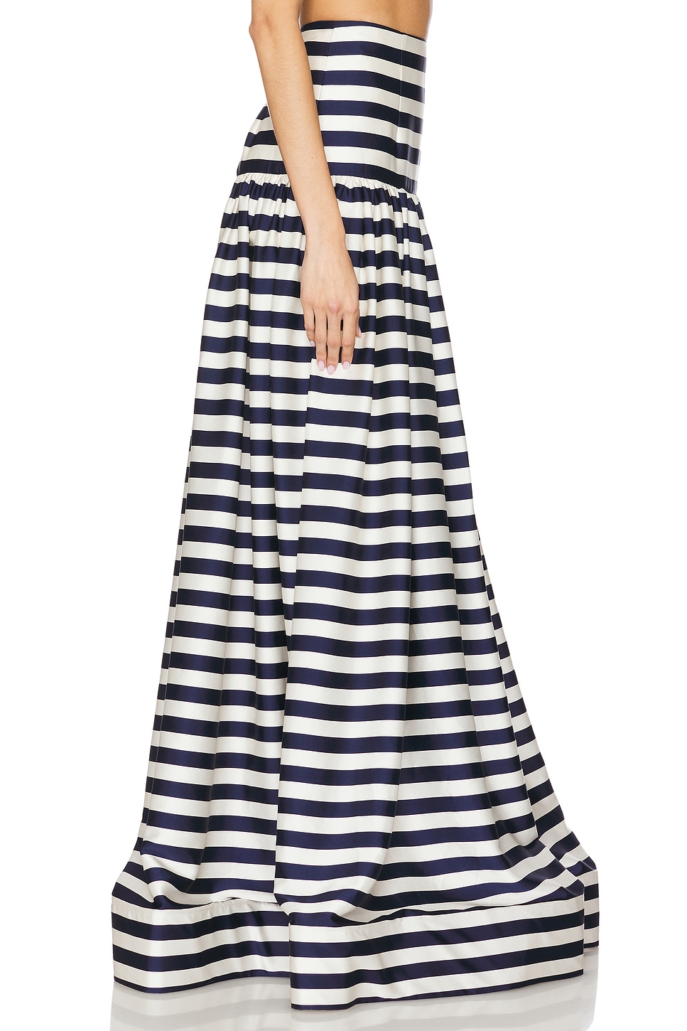 Bronx and Banco Quinn Striped Maxi Skirt in Navy & White