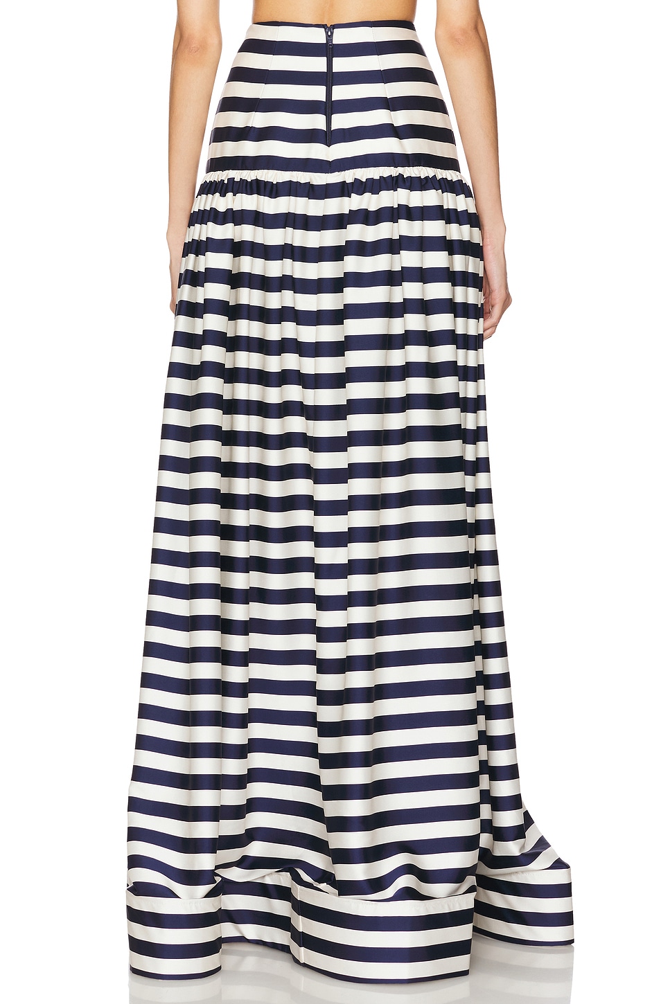 Bronx and Banco Quinn Striped Maxi Skirt in Navy & White
